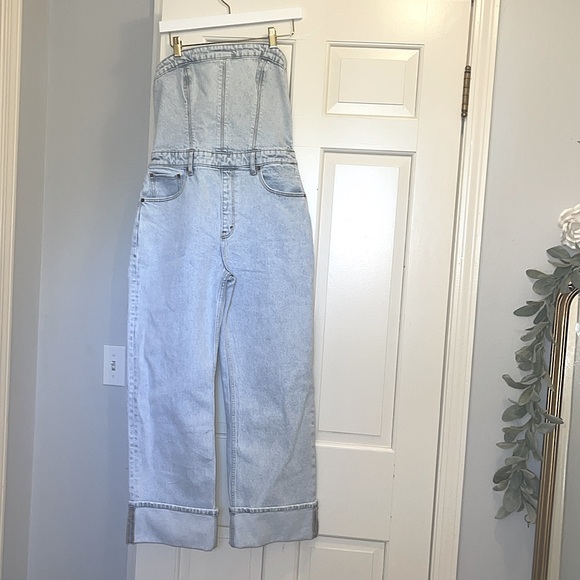 Abercrombie & Fitch • Strapless Denim Jumpsuit (L) *NWT* - Picture 7 of 11